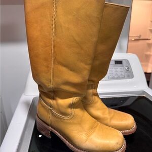 Frye Campus Leather Knee-High Boots Wide Calf